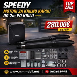 Motori za krilnu kapiju do 2m i tezine do 200kg po krilu-Speedy 200